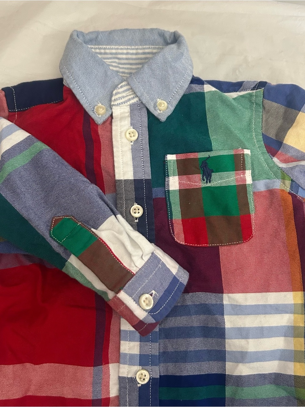 Ralph Lauren  baby button up shirt Long sleeve size 9m